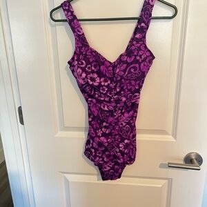Maxine Purple Floral One Piece Swimsuit